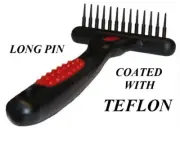 Pro LONG PIN UNDERCOAT RAKE TEFLON Coated PINS DOG COAT Grooming Mat Breaker