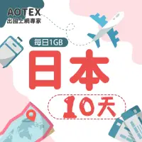 在飛比找momo購物網優惠-【AOTEX】10天日本上網卡每日1GB高速4G網速(手機S