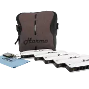 Harmo Polar pro pack set of 5 harmonica with gig bag and keychain harmonica, Har