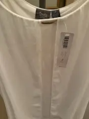 Chico’s Size 2 Travelers Collection Chiffon Tank Top With Gold Accent.