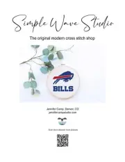 Buffalo Bills Football Counted Cross Stitch Pattern Leaflet