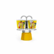 Bialetti Espresso Maker Set Mini 3 pcs Express Lichtenstein 2 Cups Coloured 90ml
