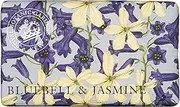 The English Soap Company Royal Botanical Gardens Kew Wrapped Soap Bar, Bluebell Shea Butter Soap Bar, Moisturising Soap Bar for Face and Body, Bluebell and Jasmine Scent 240g