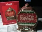 COCA COLA STAINED GLASS STYLE RADIO NIGHTLIGHT COOKIE JAR RETIRED ITEM - NIB