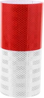 HOMSFOU 1roll Reflective Tape and Safety Strip for Traffic Posts and Road Marking High Visibility Reflector Film Easy to Install Nighttime Safety and Traffic Awareness