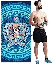 OCOOPA Microfiber Beach Towel Fast Drying, Extra Large Sand Free Beach Towel Super Lightweight Towels for Swimming Pool, Camping, Picnic, Yoga Gym Sports
