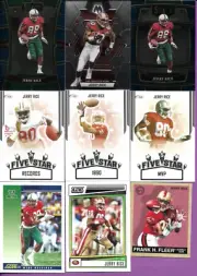 JERRY RICE lot 9 different cards - Select Goudey Mosaic - San Francisco 49ers