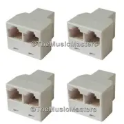 4X CAT5 Network Cable Cord Wire SPLITTER Splice RJ-45 Extension Connector VWLTW