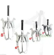 4PC 3 Jaw Gear Puller Set Bearing Puller Auto Mechanic Gear 3" 4" 6" 8"Pulley