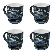 4PK Nostalgic-Art Ceramic Coffee/Tea Mug Ford Mustang 1969 Mach 1 9x9cm Blue