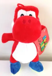 8.5" Super Mario Brothers Plush Nintendo Red Yoshi Dinosaur Toy.Licensed. NWT