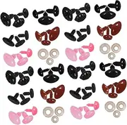 Homoyoyo 150pcs Multi Color Plastic Safety Nose for Plush Crochet Dolls Stuffed Animals Includes Washers for Easy DIY Crafting Durable Charming Bear Plush Nose Options
