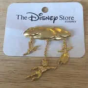 New Disney Vintage Peter Pan Pin Brooch Wendy Tinkerbell Signed BinAL