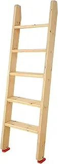 Low/High Bunk Bed Ladder, Wood Hook-On Step Ladder for Kids Adults, Twin Bed Ladders for Livestock Trailer/Car/Villa, Load 150kg