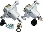 boeray 2Pcs Mower Spindle Assembly Replace AYP 174356 174358 Husqvarna 532174356 587125201 532174358 GTH2548 GT2248 GTH2248 YTH1848XP YTH2448 YTH2748 AYP 48" Decks with Tapped Bolt Zerk Grease