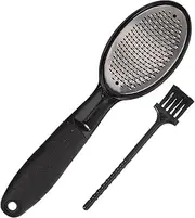 1 Set Professional Foot Callus Removal Tool Ergonomic Foot Scraper File for Dead Skin with Cleaning Brush