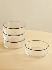 [LOUISE ROE] LOUISE ROE - + Sophia Roe S.r. Collection Set Of Four Glass Trays - Clear - One size One size Neutrals