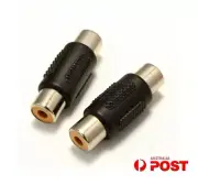 2X Single RCA AV Audio Video Coupler Female to Female Connector Adapter Joiner