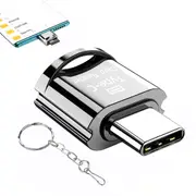 TF OTG Card Reader Adapter Compatible with USB Type-C or Lightning for Android and iPhone