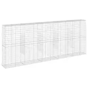 Gabion Basket with Cover 500x50x200cm Iron Wire Wall Cage Fence Fencing