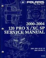 2000-2004 POLARIS 12O PRO X/XC SP SERVICE MANUAL P/N 9918581 (628)