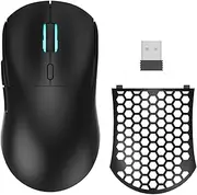 AJAZZ AJ199 60G Ultra Lightweight Wireless Gaming Mouse | Programmable 6 Buttons | 26k Optical Sensor| Replaceable Honeycomb Cover Rechargeable Computer Mice for PC Mac Gamer (Black)