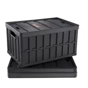 Collapsible Storage Bins with Lids, 65L 3 Packs, Folding Plastic Stackable Utility Crates with Handles, Large Heavy Duty Containers for Clothes, Toys, Books, Snack, Shoes, and Grocery