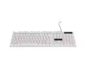 KINGANGJIA X100 Wired USB Keyboard Rainbow Luminous Waterproof 104 Keys White