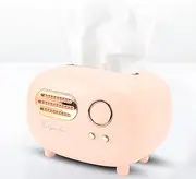 Retro Radio Tissue Box Holder, Facial Tissue Box Cover Holders, Fashional Cute Radio Shaped Versatile Facial Tissue Box Cover for Bathroom