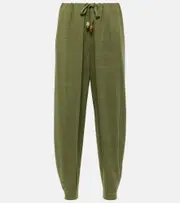 [Loro Piana] Loro Piana Gargano linen tapered pants AU 16 green