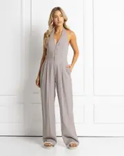 [Mooloola] Mooloola Women's Saly Vanessa Jumpsuit in Mushroom Size 6 6 Mushroom
