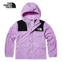 在飛比找momo購物網優惠-【The North Face 官方旗艦】北面兒童紫色防風防