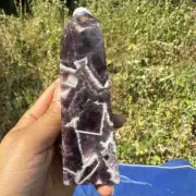 440g natural dream amethyst obelisk quartz crystal point healing gift