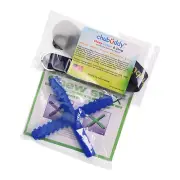 Chubuddy Chew Holder Navy Screen Print with Blue Sensory University Chew Stixx*