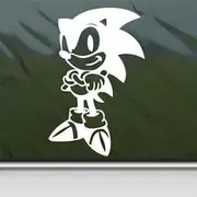 Sonic White Sticker Decal Ssmb Brawl Skin Wii White Car Window Wall Macbook Notebook Laptop Sticker Decal