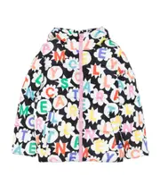 Logo printed jacket 14Y black/multicolor