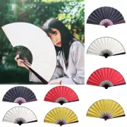 Chinese Style Folding Fan Silk Cloth Hand Held Fans Dance Wedding Party Favors