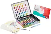 KoalaColours Professional 48 Water Colour Paint Set - Non-Toxic Paints & Vibrant Pigments Watercolour Set with Water Brush Pen and Metal Box Art Kit - Perfect for Kids, Adults, Beginners and Artists