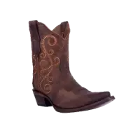 Corral Ladies Embroidered Bronze Triad Ankle Boot L6070
