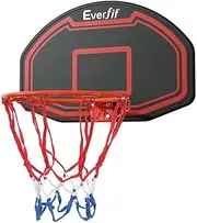 Everfit 38" Mini Basketball Hoop for Kids Adult, Indoor Door Basket Ball Hoops Net Wall Backboard, Wall-Mounted Toys Home Room for Sports Exercise Playing Game, Black