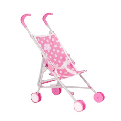 Dolly Tots Dolls Single Stroller | Lightweight Toy Pushchair Buggy for Kids Play