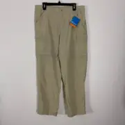 New Columbia Omni-Shade Sun Protection Sand Colored Convertible Hiking Pants Wom