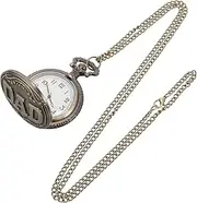 [SAFIGLE] Men's Vintage Pocket Watch Flip-up Face Unisex Style Timeless Father's Day Present