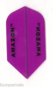 New Slim Darts Flights 3 Set of 3 CLEAR PURPLE Ruthless Amazon Steel or Soft Tip