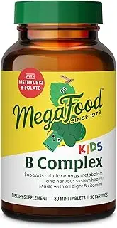MegaFood - Vitamin B Complex for Kids - Dietary Supplement for Cellular Energy Production - 30 Tablets
