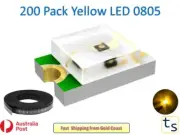 0805 SMD 200pcs Yellow LED Light Emitting Diodes prototype Raspberry Pi