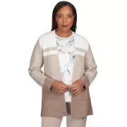 Alfred Dunner St. Moritz Blocked Cardigan Sweater Petite 42960UI