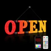 37" X 12" Open Sign Ultra Bright LED Large Open Sign Smart APP and Remote Contro