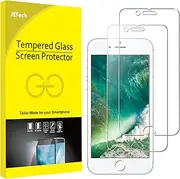 JETech Screen Protector for iPhone 8 and iPhone 7 4.7-Inch, Tempered Glass Film, Case-Friendly, HD Clear, 2-Pack