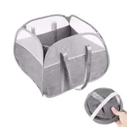 2X Collapsible Laundry Baskets 90L Pop Up Laundry Hamper Folding Laundry Basket